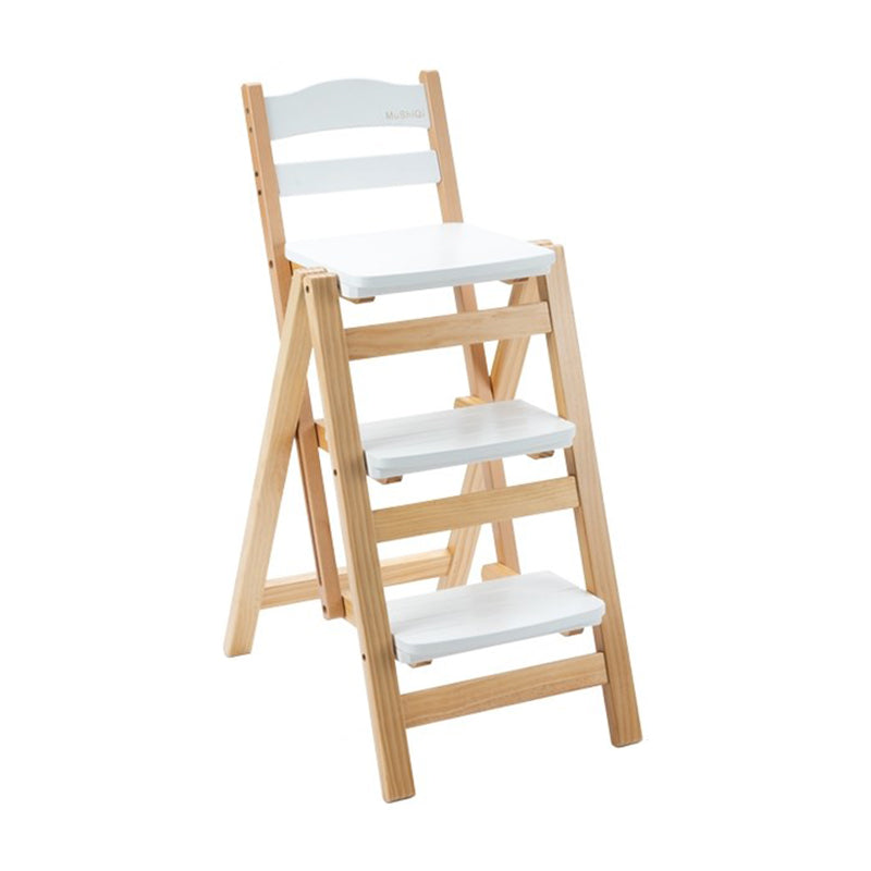 Nordic Indoor Minimalism Armless Wood Barstool Folding Single Counter Stool