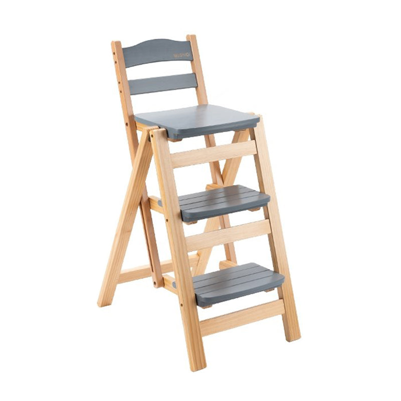Nordic Indoor Minimalism Armless Wood Barstool Folding Single Counter Stool