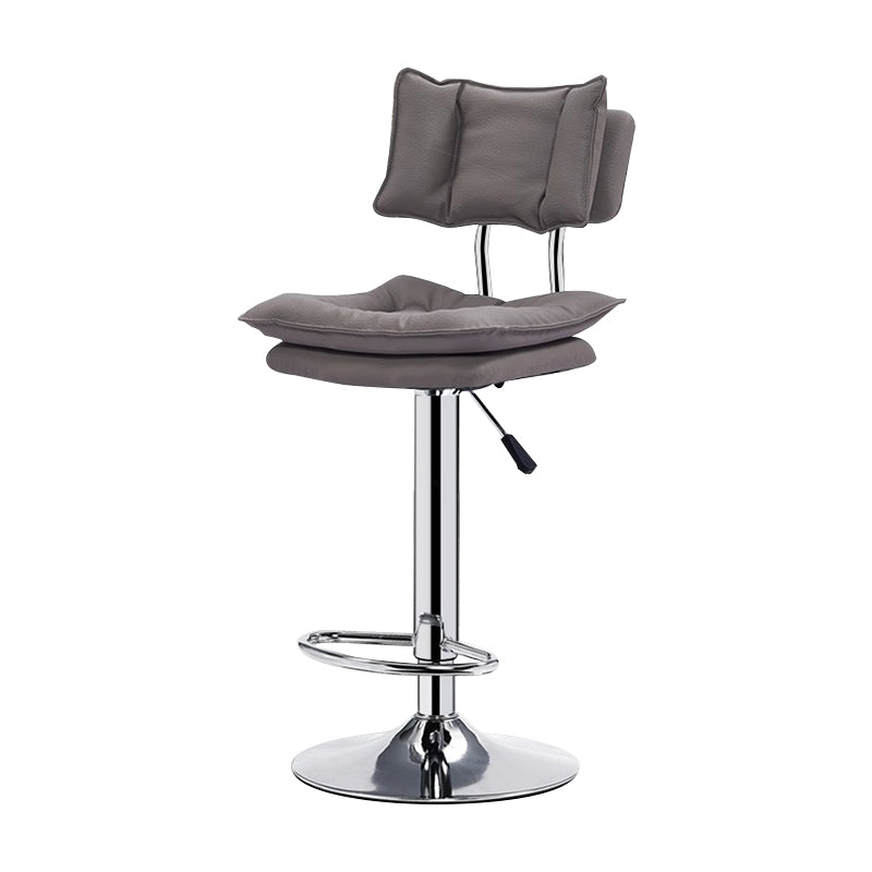 Lift and Rotate Height Stool Nordic Indoor Leather Armless Single Bar Stool