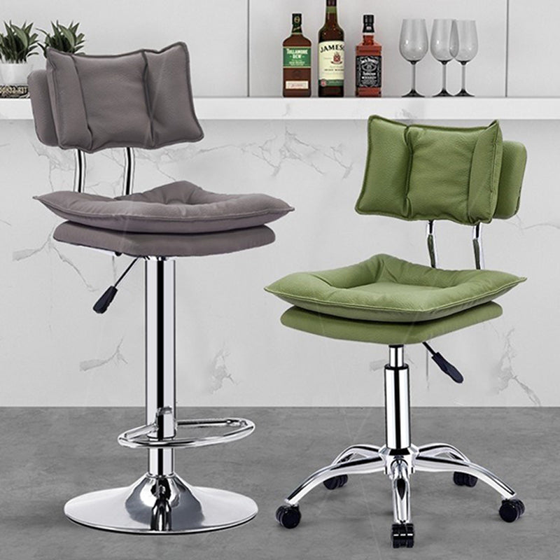 Lift and Rotate Height Stool Nordic Indoor Leather Armless Single Bar Stool