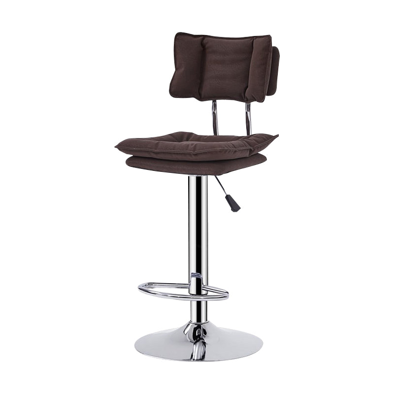 Lift and Rotate Height Stool Nordic Indoor Leather Armless Single Bar Stool