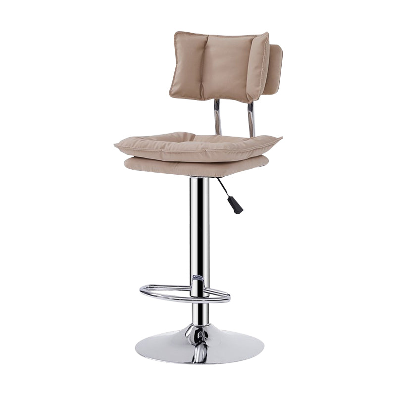 Lift and Rotate Height Stool Nordic Indoor Leather Armless Single Bar Stool