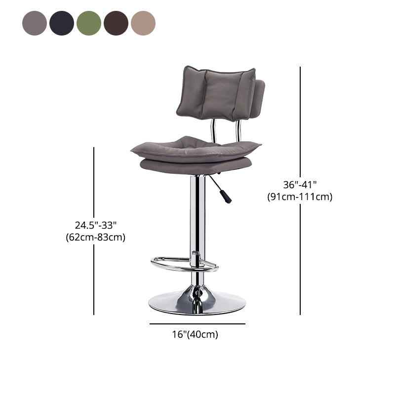 Lift and Rotate Height Stool Nordic Indoor Leather Armless Single Bar Stool