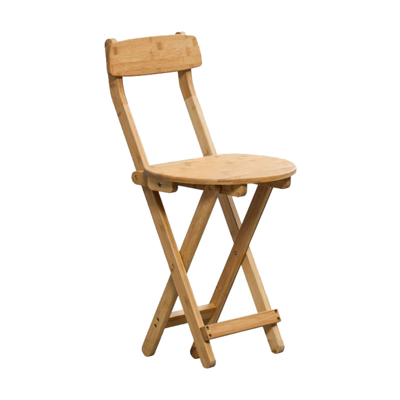 Indoor Simple Armless Wood Barstool Folding Single Counter Stool