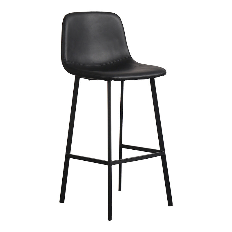 Metal Scandinavian Dining Room Armless Stool Low Back Bar Stool