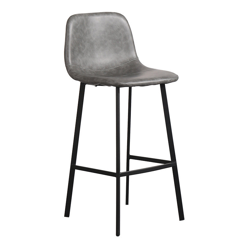Metal Scandinavian Dining Room Armless Stool Low Back Bar Stool
