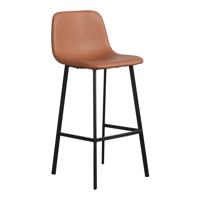 Metal Scandinavian Dining Room Armless Stool Low Back Bar Stool