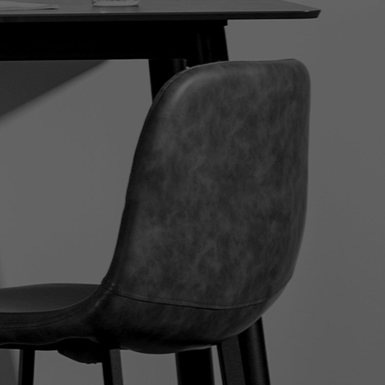 Metal Scandinavian Dining Room Armless Stool Low Back Bar Stool