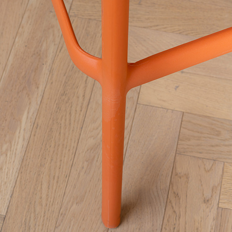 Modern Style Low Back Bar-stool Square Counter Bar Stool with Plastic Legs
