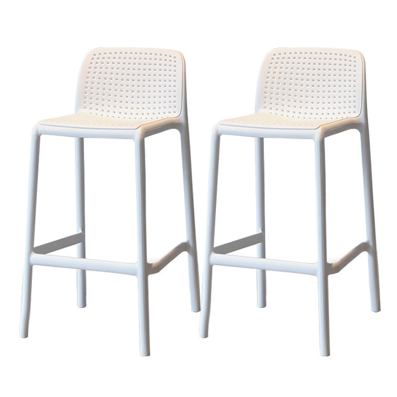 Modern Style Low Back Bar-stool Square Counter Bar Stool with Plastic Legs