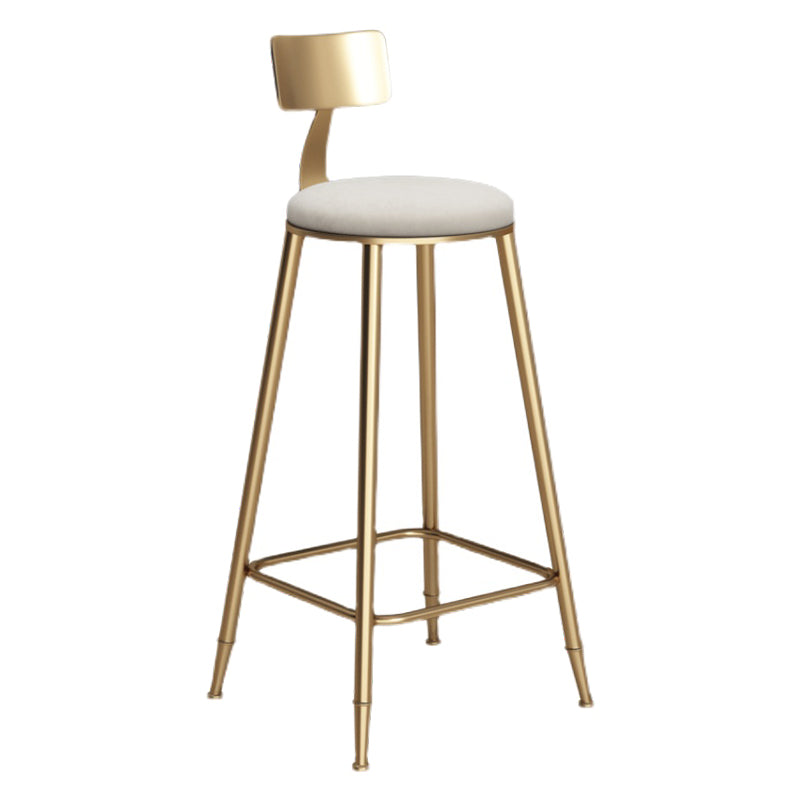 Nordic Style Upholstered Counter Height Stool Round Armless Stools