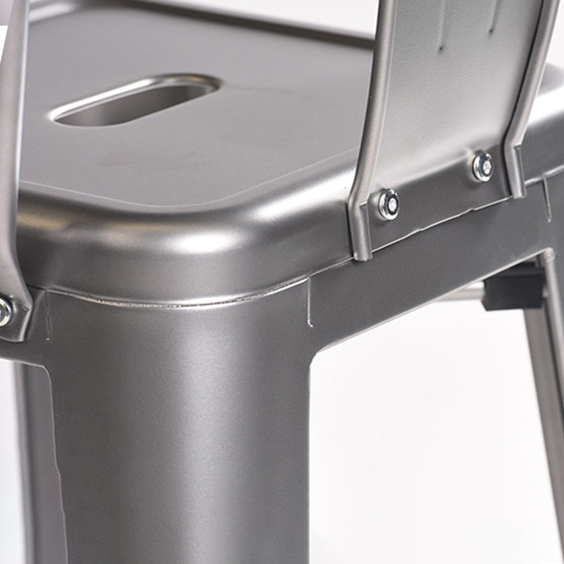 Modern Style Full Back Bar-stool Square Counter Bar Stool with Metal Legs