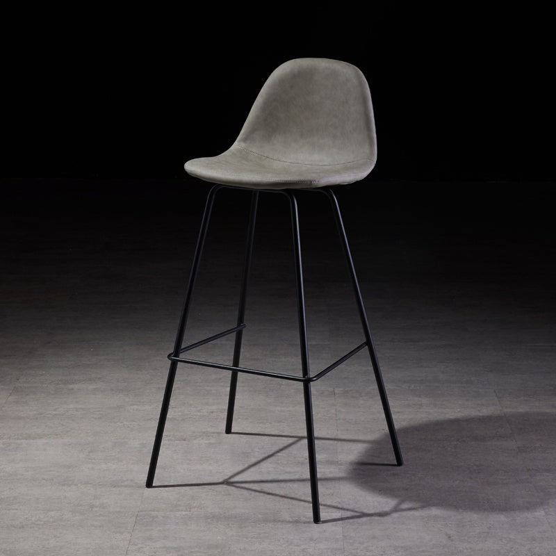 Industrial Style Square Counter Barstools for Bristol Leather Stools with Metal Legs