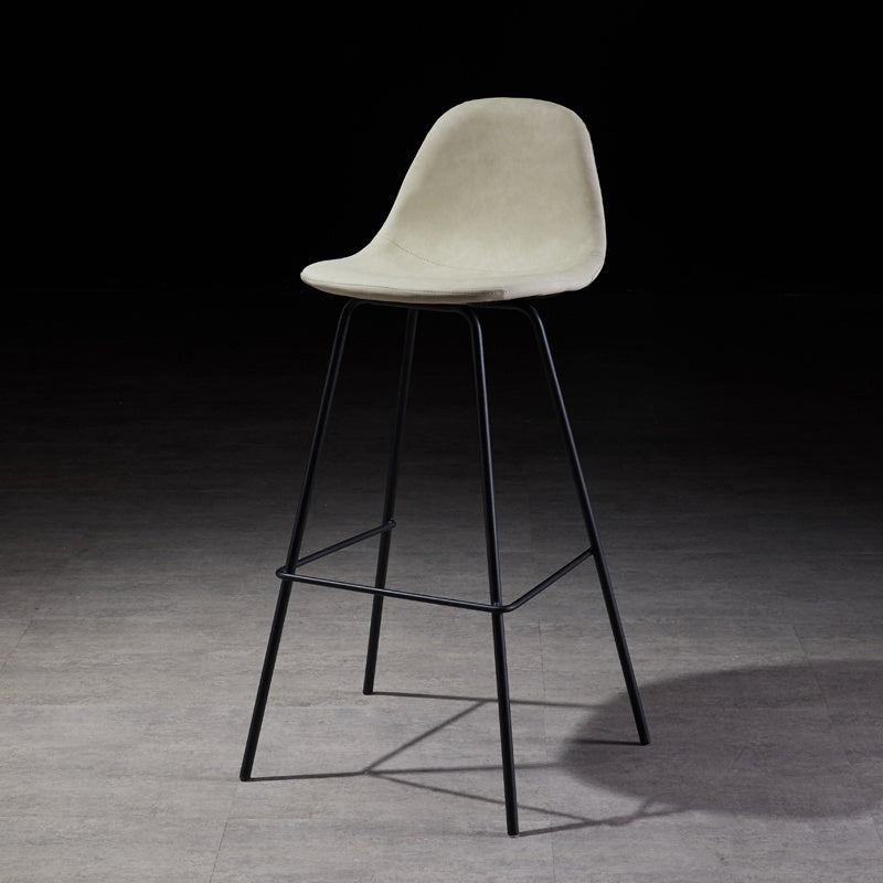 Industrial Style Square Counter Barstools for Bristol Leather Stools with Metal Legs