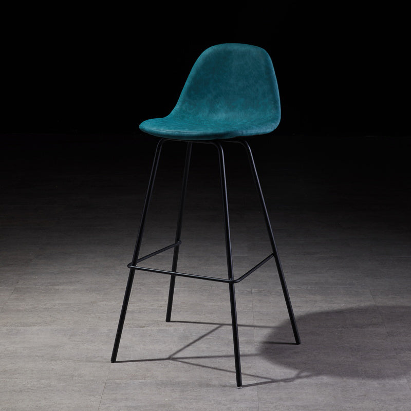 Industrial Style Square Counter Barstools for Bristol Leather Stools with Metal Legs