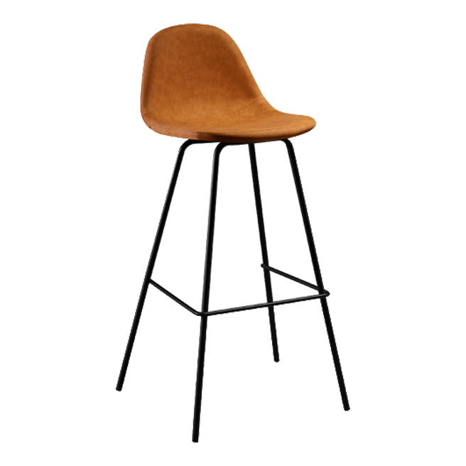 Industrial Style Square Counter Barstools for Bristol Leather Stools with Metal Legs