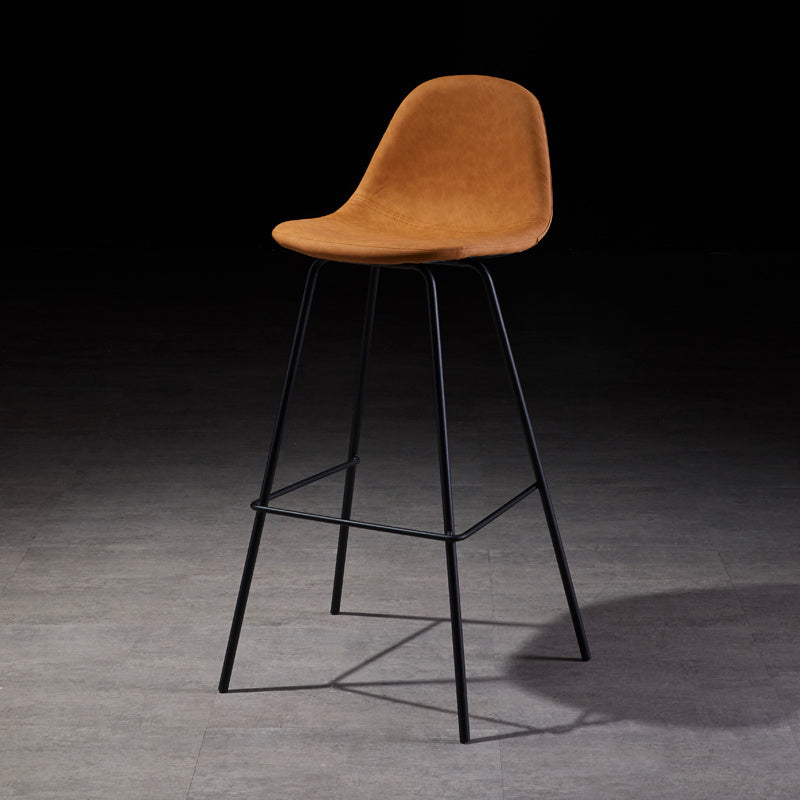 Industrial Style Square Counter Barstools for Bristol Leather Stools with Metal Legs