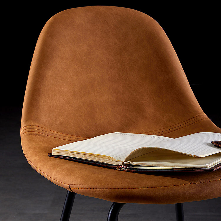 Industrial Style Square Counter Barstools for Bristol Leather Stools with Metal Legs