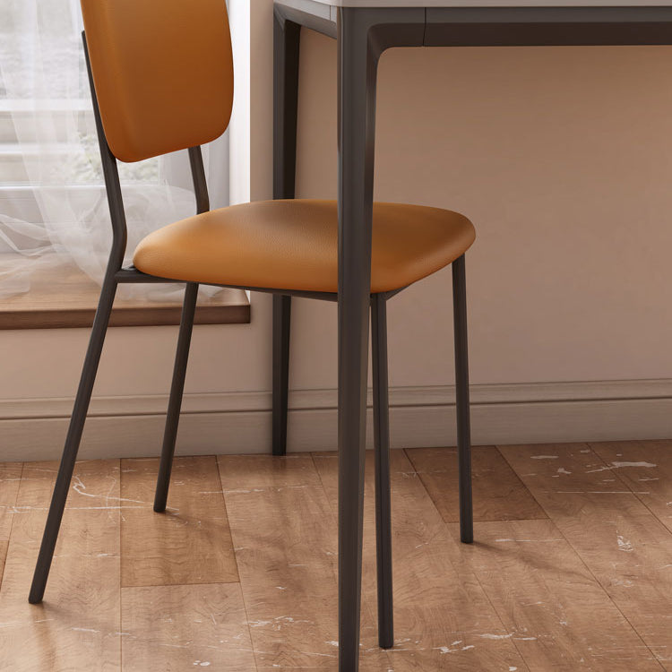 Sintered Stone Grey Dining Table Industrial 4 Legs Table for Dining Room