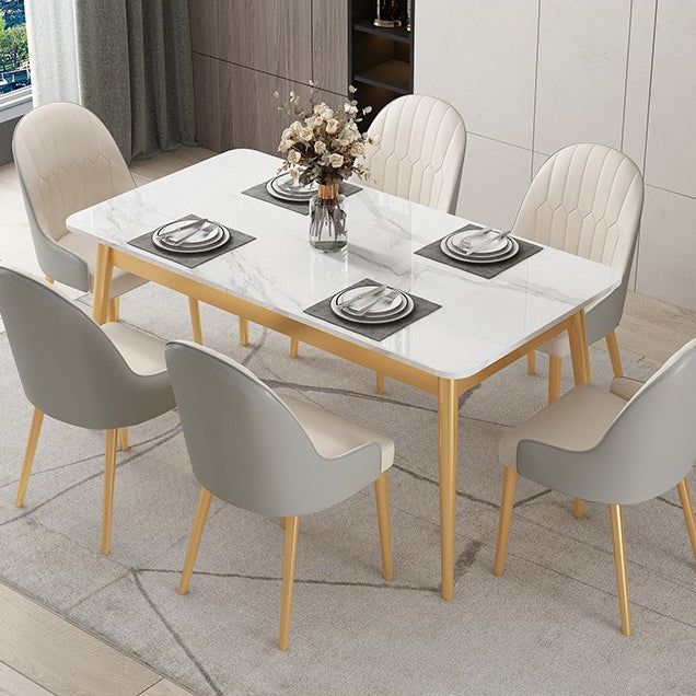 Traditional Luxury Rectangle Dining Collection 4-foot Stone Furniture