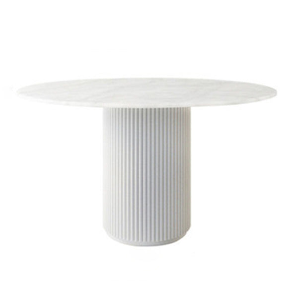 Table à manger ronde en bois moderne, Table de salle à manger sur pied de cuisine à domicile