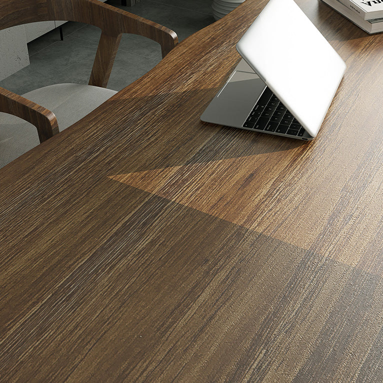 Industrial Rectangle Solid Wood Standard Height Table Double Pedestal Dining Table