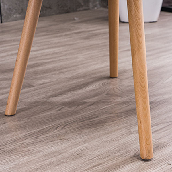 Scandinavian Upholstered Home Arm Chair Solid Back Matte Finish Dining Chair