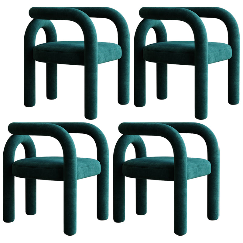 Modern Design Armless Open Back Chairs Fabric Dining Chairs for Home