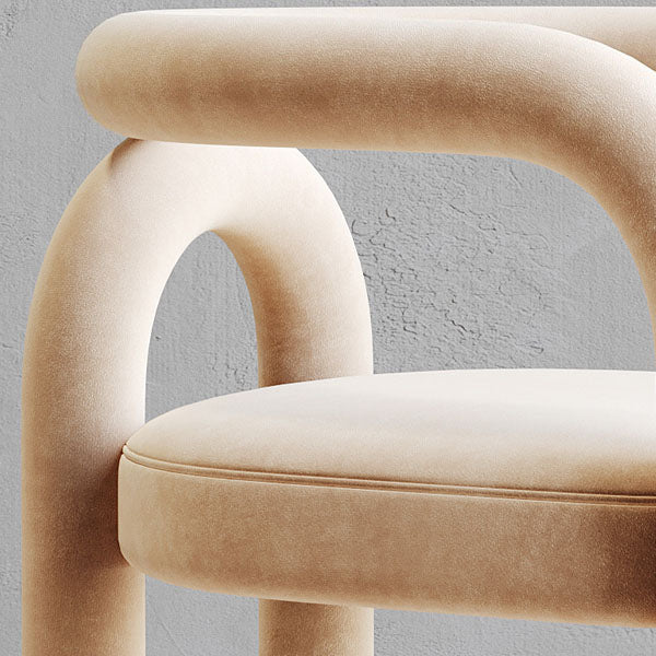 Modern Design Armless Open Back Chairs Fabric Dining Chairs for Home