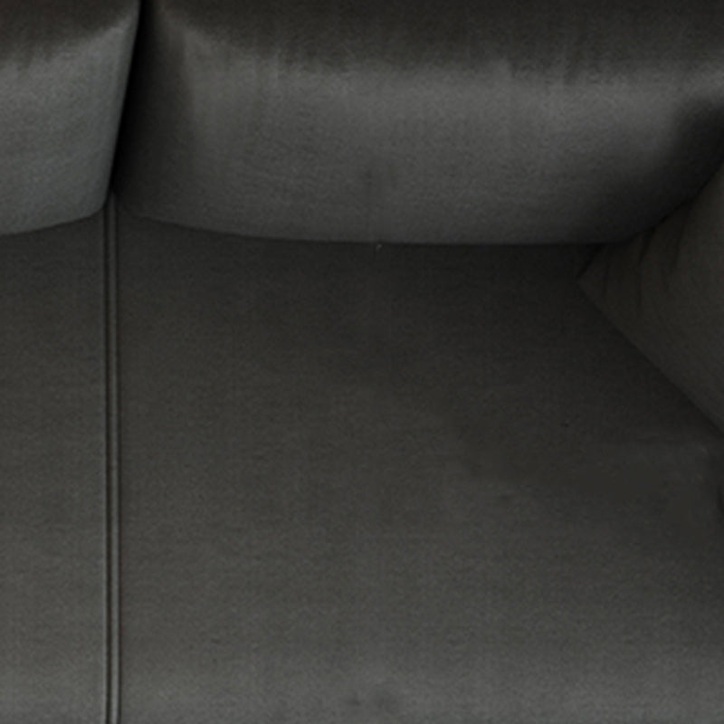 32.28" D x 72.83" W x 33.07" H Faux Leather Tuxedo Arm Sofa with Bolster Pillows