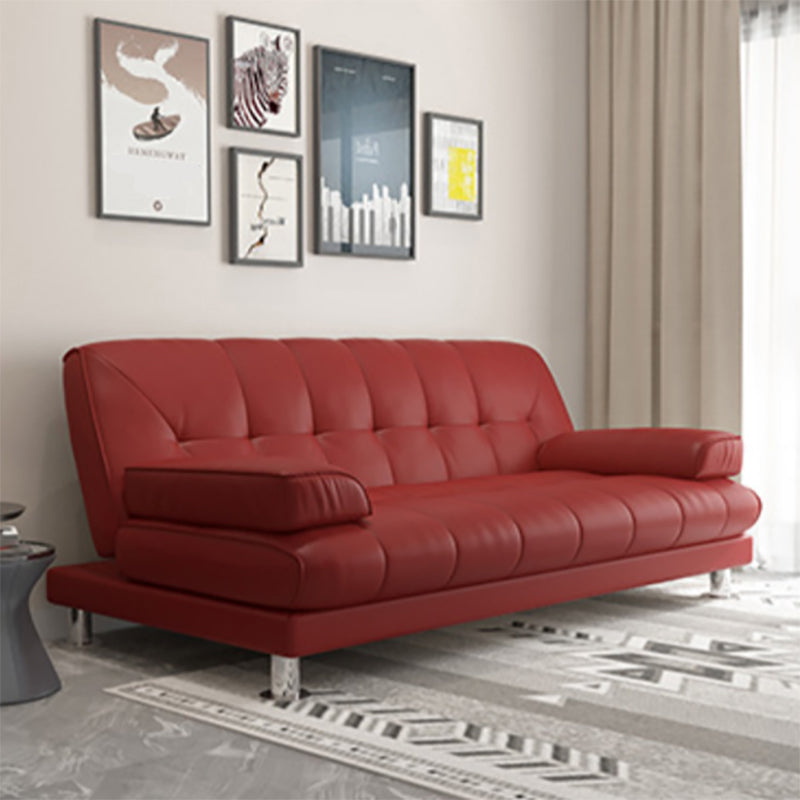 Pure Color Sofa Pillow Top Arm Reclining Loveseat Sofa for Living Room