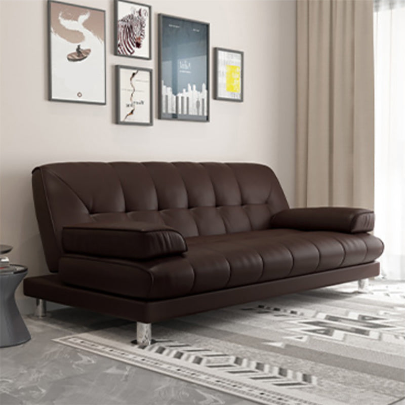Pure Color Sofa Pillow Top Arm Reclining Loveseat Sofa for Living Room