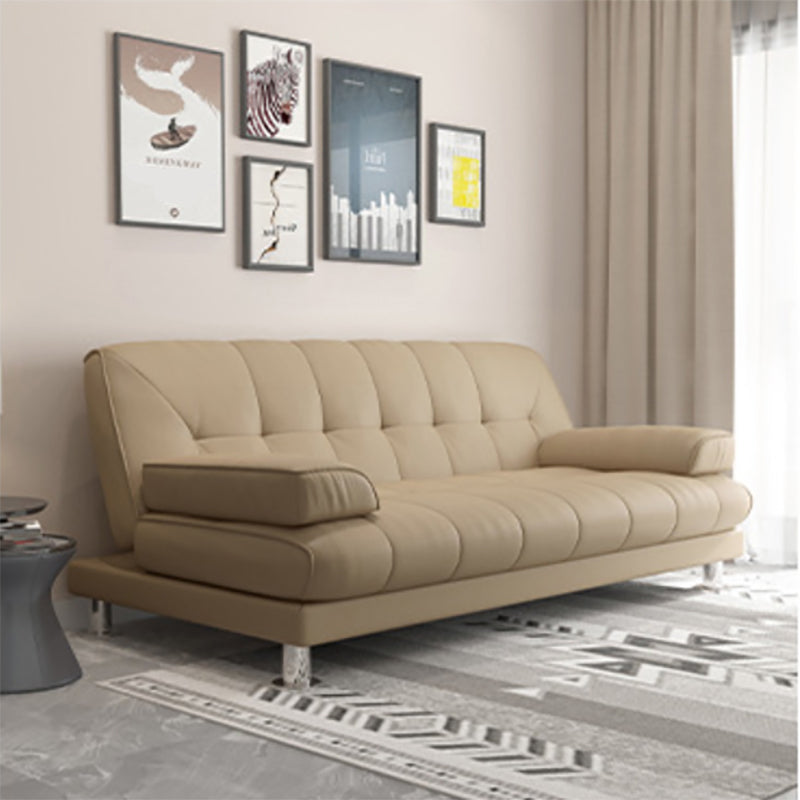Pure Color Sofa Pillow Top Arm Reclining Loveseat Sofa for Living Room