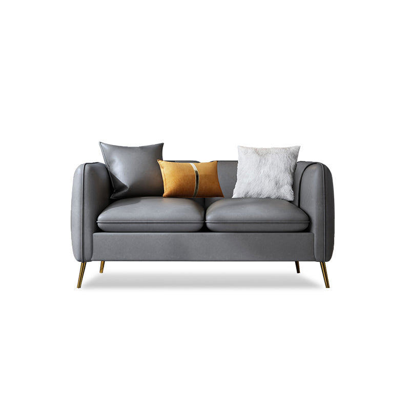 Faux Leather Modern Sofa 30"W Sofa with Storage for Living Room