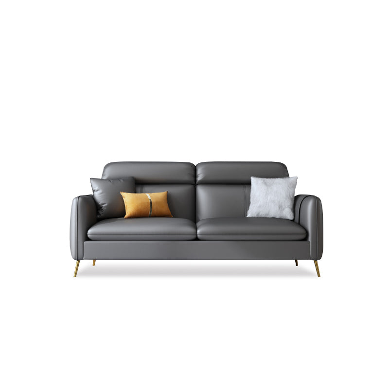 Faux Leather Modern Sofa 30"W Sofa with Storage for Living Room