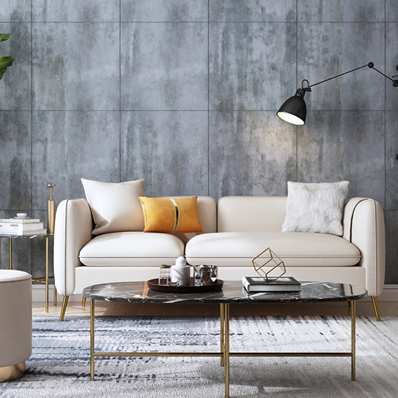 Faux Leather Modern Sofa 30"W Sofa with Storage for Living Room