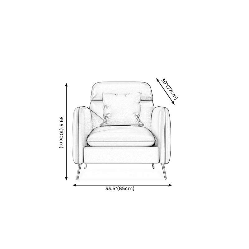 Faux Leather Modern Sofa 30"W Sofa with Storage for Living Room