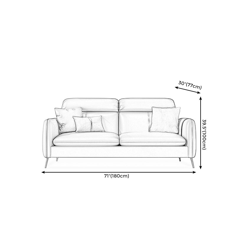 Faux Leather Modern Sofa 30"W Sofa with Storage for Living Room