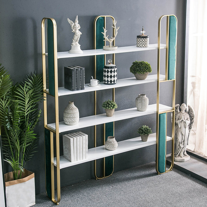 70,87 "H Bookcase Glam Style Open Back Bookshelf for Study Room Home Office