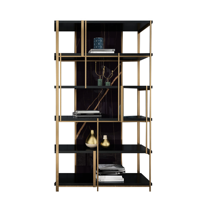 11.81 "W 78.74" H Bücherregal Glam Style Open Back Bookshelf for Lern Room Home Office