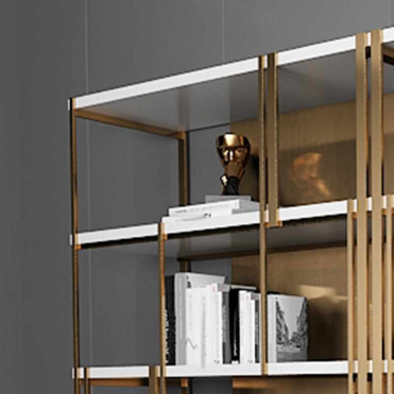 11.81 "W 78.74" H Bücherregal Glam Style Open Back Bookshelf for Lern Room Home Office