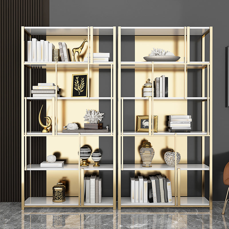 11.81 "W 78.74" H Bookshelf Glam Style Open Back -Bücherregal für das Home Office für Studienzimmer