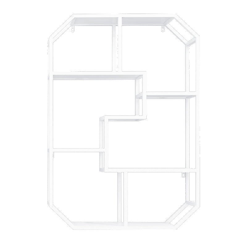 Industrial Wall Mounted Bookshelf Iron Closed Back Bookshelf for Home