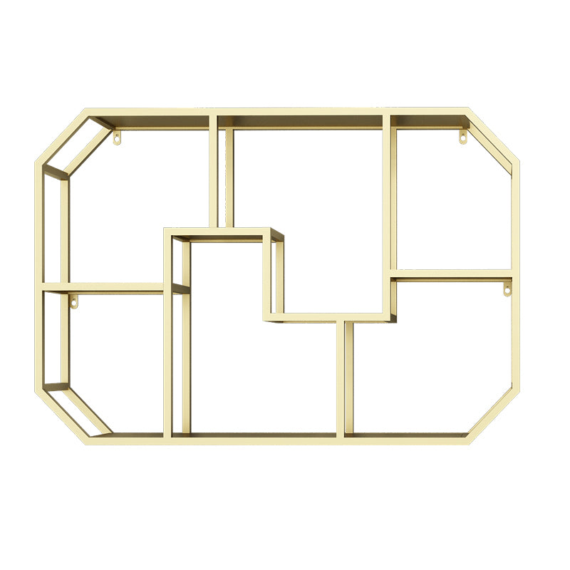 Industrial Wall Mounted Bookshelf Iron Closed Back Bookshelf for Home