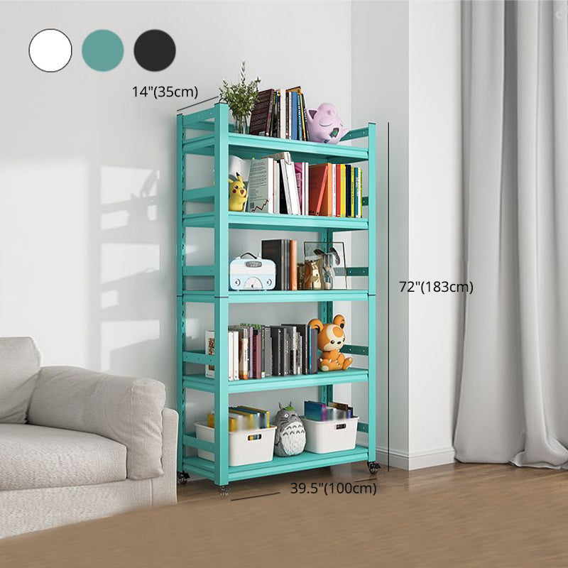 Libreria aperta libreria in stile scandinavo per home office con rotelle