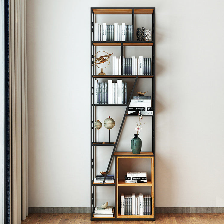 78.74"H Bookshelf Industrial Style Open Back Bookcase for Home Office