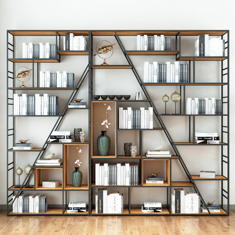78.74"H Bookshelf Industrial Style Open Back Bookcase for Home Office