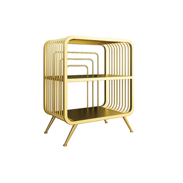 Libreria standard di ferro scandinavo oro chiuso libreria verticale per camera da letto