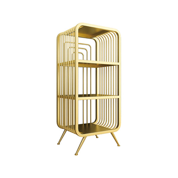 Libreria standard di ferro scandinavo oro chiuso libreria verticale per camera da letto