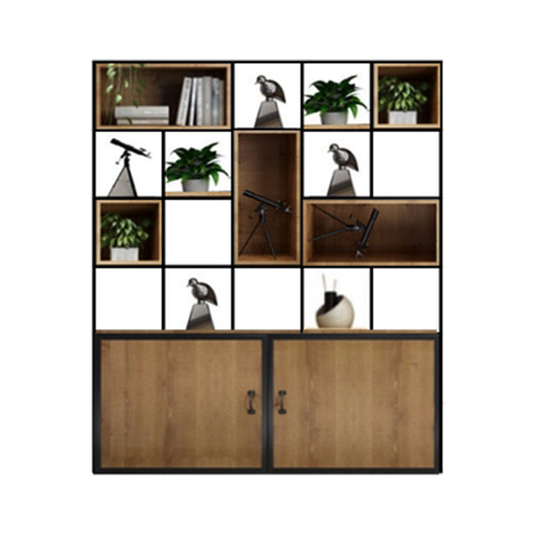 Buchhandel für industrielles Stilscheibe Massivholz Open Back Bücherregal für Home Office